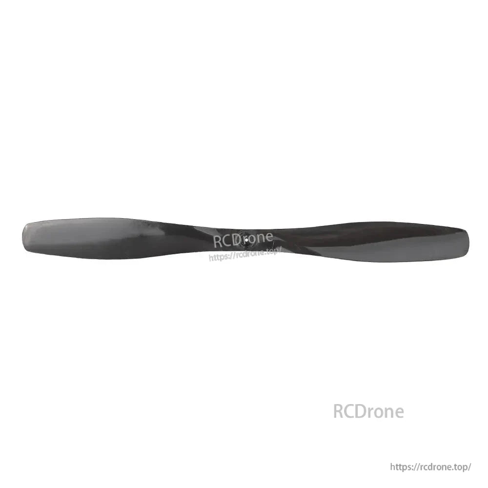 Black 8-inch carbon fiber fixed-wing propeller with a slim two-blade profile