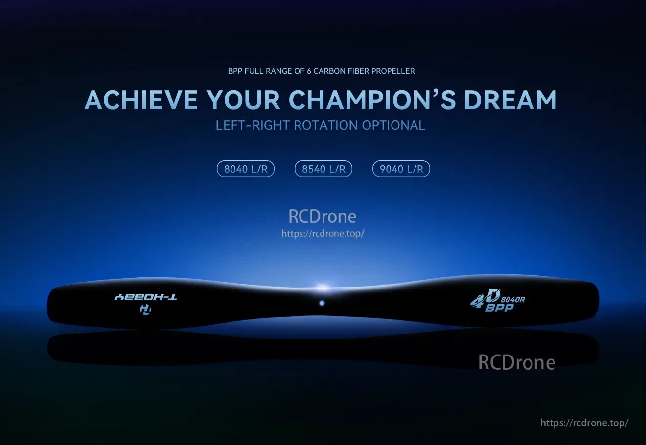 T-Hobby BPP 4D 8040 carbon fiber propeller blade with left/right rotation option