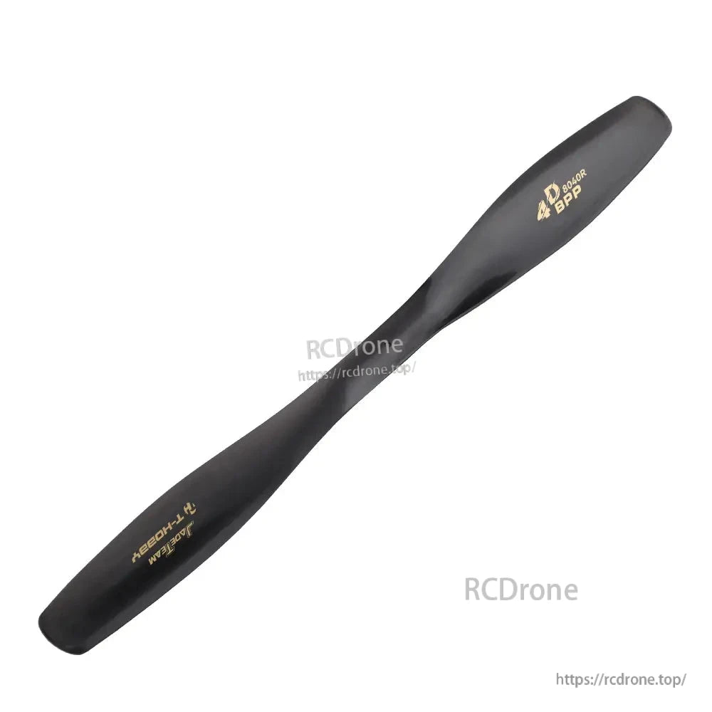 T-Hobby 8040R BPP fixed-wing propeller, black carbon fiber blade with gold labeling