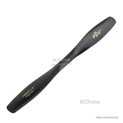 T-Hobby 8040R BPP fixed-wing propeller, black carbon fiber blade with gold labeling