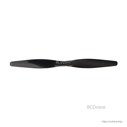 T-Hobby Fixed Wing Propeller, Black two-blade fixed wing RC airplane propeller, side profile on a white background