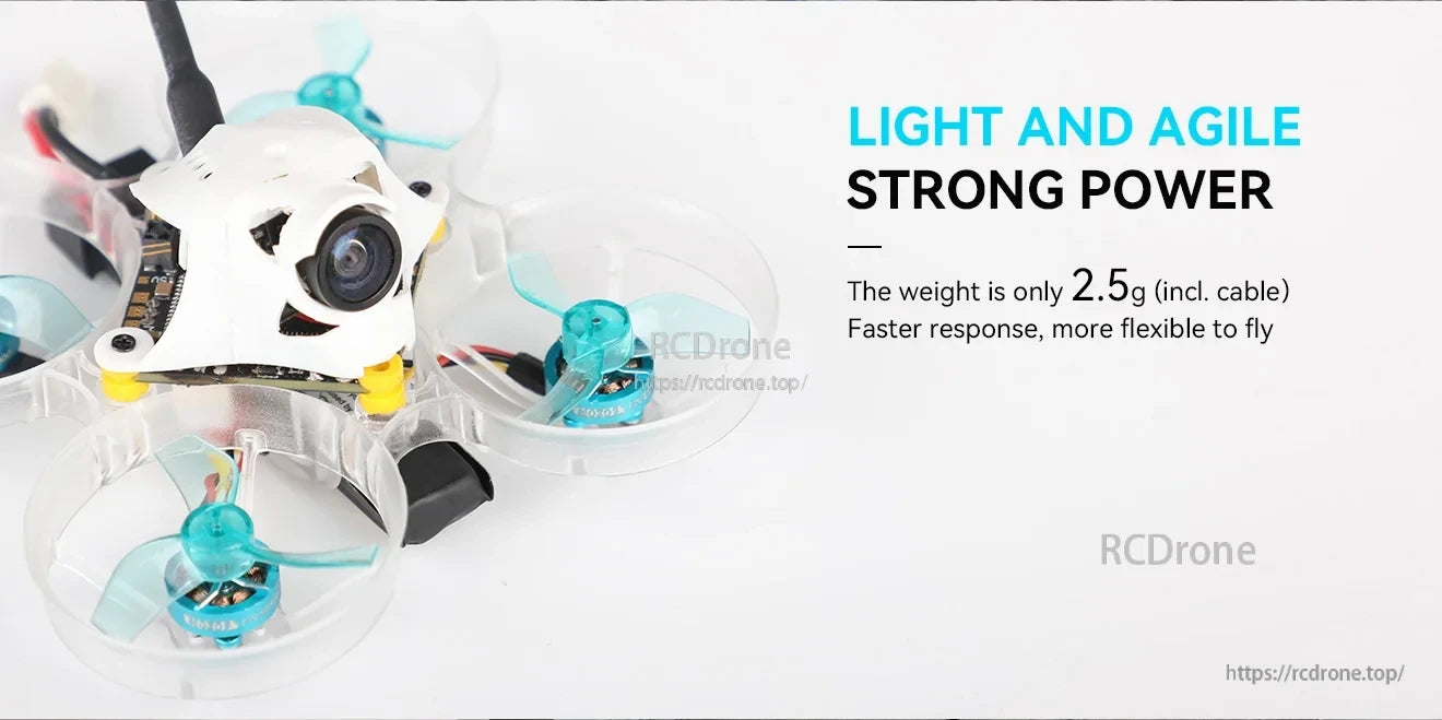 T-Hobby M0803II 0803 22000KV FPV Motor, T-Hobby M0803II 0803 22000KV FPV micro motor mounted on a whoop drone, 2.5g weight (incl. cable)