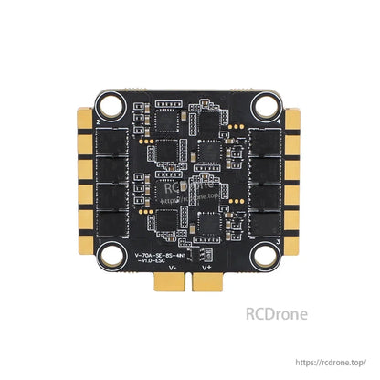 T-Hobby Velox V70A SE 8S 4-in-1 ESC board with four mounting holes and V+ / V- battery pads