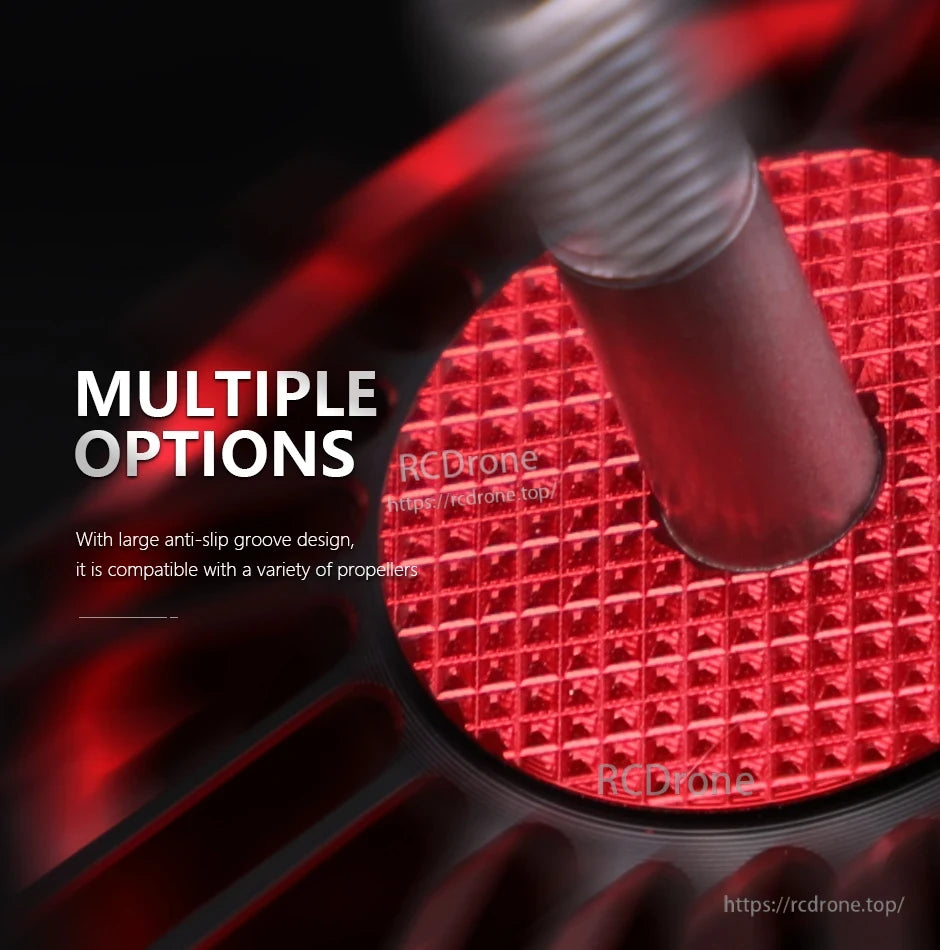 T-MOTOR, Multiple options with large anti-slip groove design, compatible with various propellers.