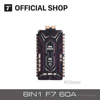 T-MOTOR 8IN1 CINE F7 60A STACK - STACK INTEGRATO design della struttura stabile Connettore completo