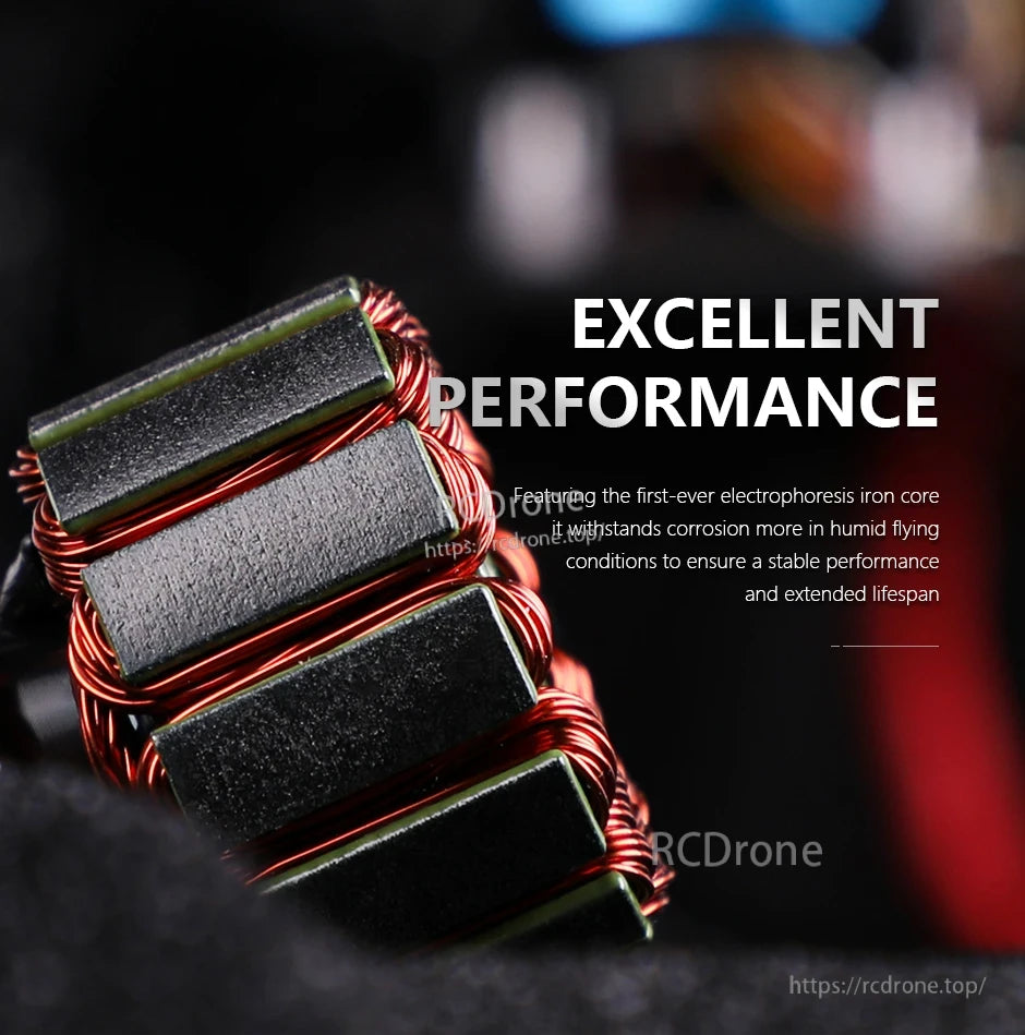 T-MOTOR, Corrosion-resistant iron core ensures stable operation and long life.