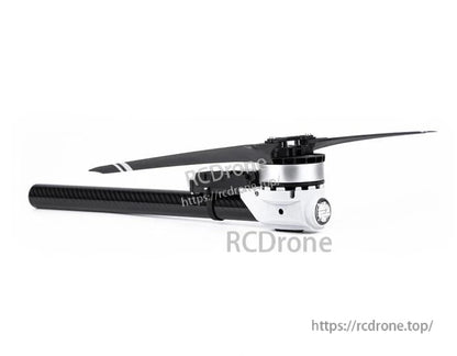 T-Motor A6 modular drone propulsion unit with carbon fiber boom, white motor mount, and two-blade propeller