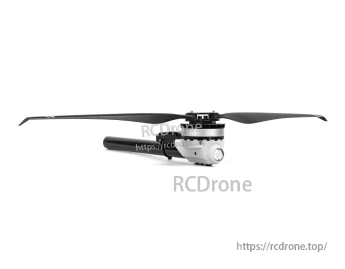 T-Motor drone propulsion unit with two-blade propeller mounted on a compact motor pod and arm