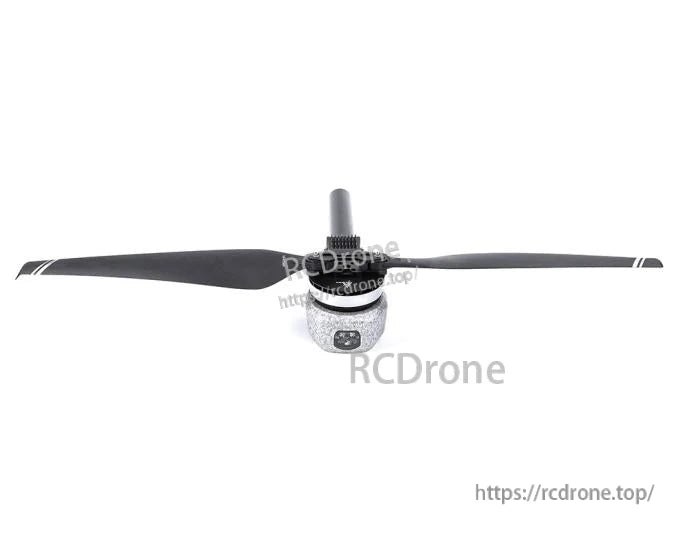 T-Motor brushless motor with two-blade propeller and compact antenna module mounted underneath