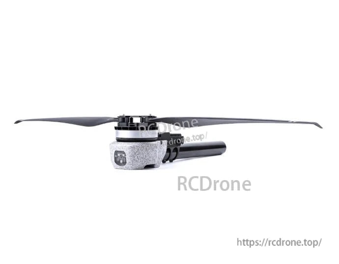 T-Motor brushless drone motor with two-blade propeller mounted on a boom-style arm