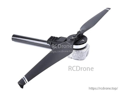 T-Motor drone propulsion unit with two-blade propeller, motor hub, and carbon fiber tube arm
