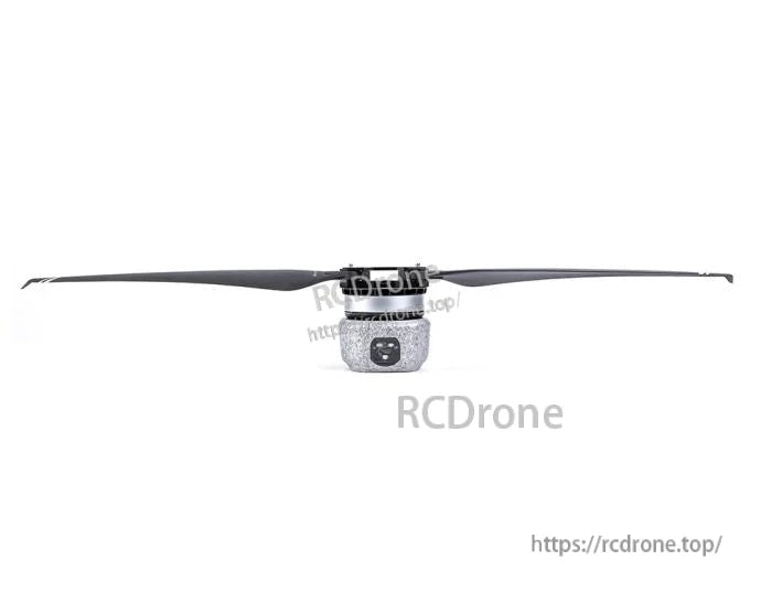 T-Motor brushless drone motor with attached propeller, front view of the propulsion unit