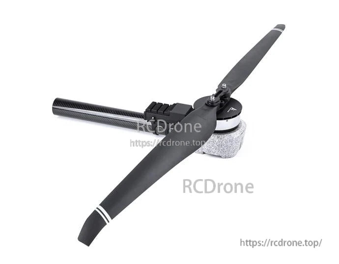 T-Motor folding carbon fiber two-blade propeller with mounting hub on a brushless motor