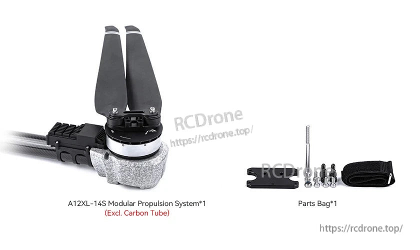 T-Motor A12XL-14S modular propulsion system with propeller and mounting parts bag (carbon tube excluded)
