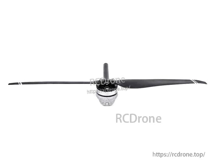 T-Motor two-blade drone propeller with black blades and central hub adapter, front view