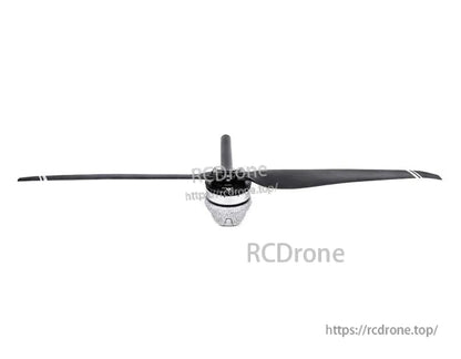 T-Motor two-blade drone propeller with black blades and central hub adapter, front view