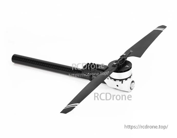 T-Motor drone propulsion unit with two-blade propeller mounted on a carbon fiber boom arm