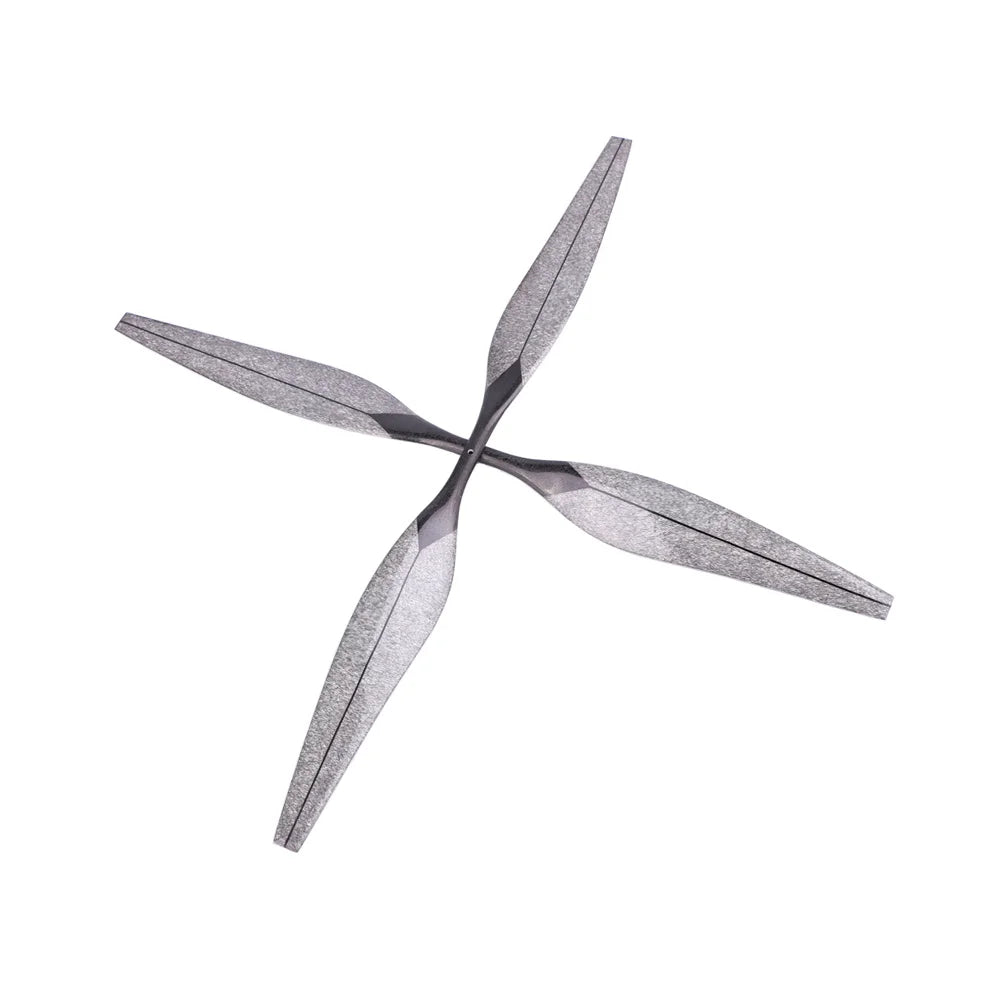 T-Motor AMZ 17.5x6.5 inch Coaxial Propeller, T-Motor AMZ 17.5x6.5 coaxial drone propeller set with two overlapping 2-blade grey propellers