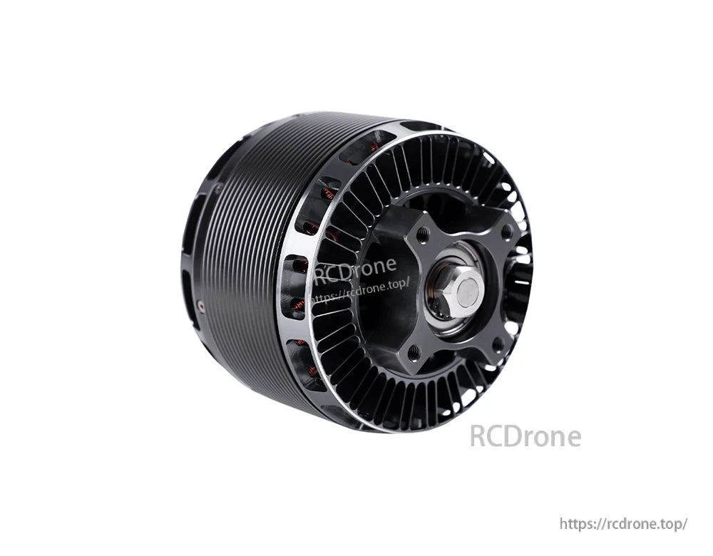 T-Motor brushless outrunner motor with black ribbed housing, vented front bell, and mounting holes