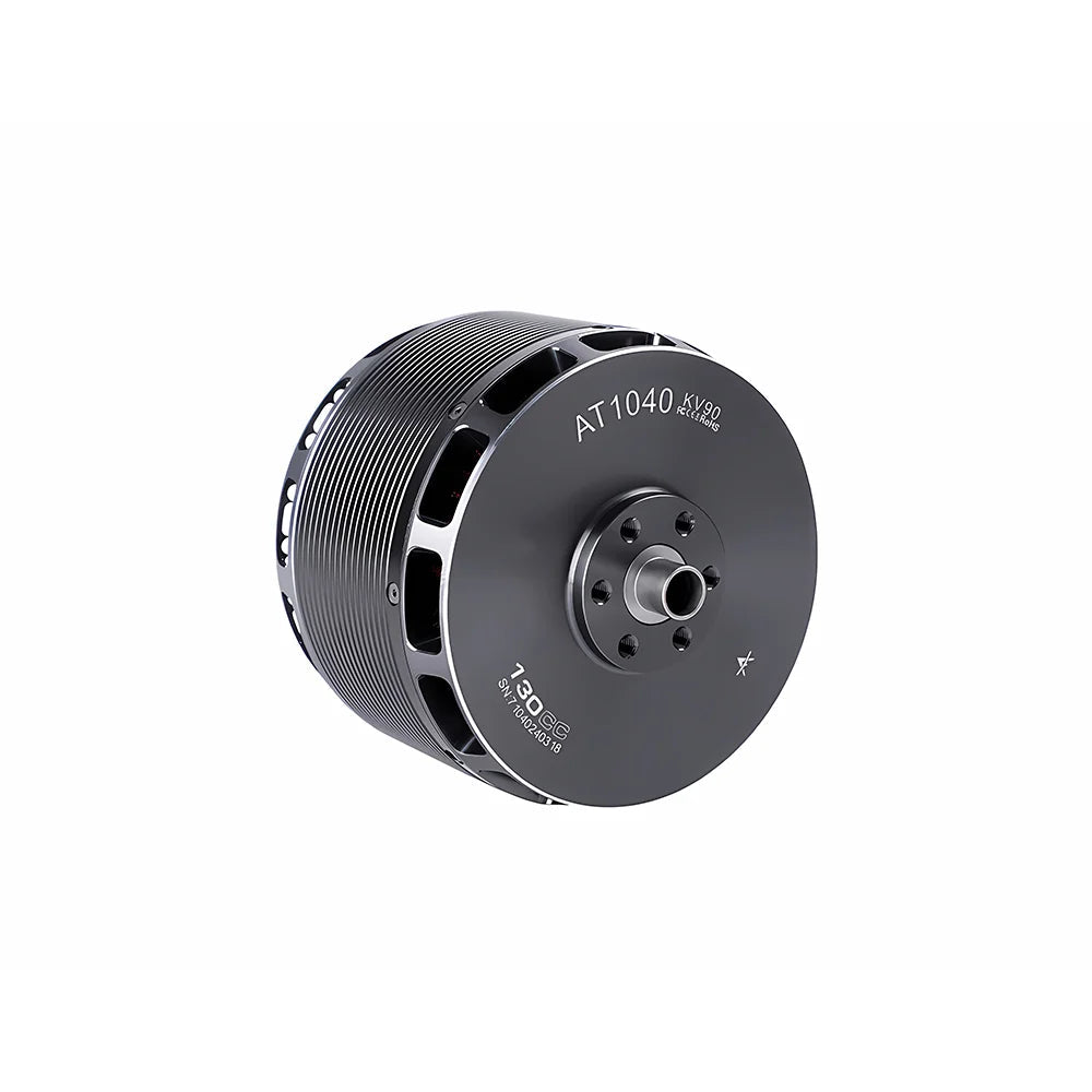 T-Motor AT1040 KV90 brushless motor with front shaft and multi-hole mounting face in black finish