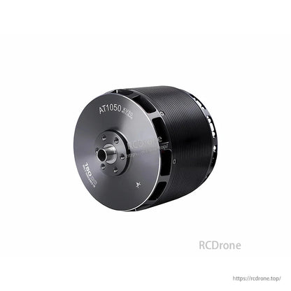 T-Motor AT1050 KV90 brushless motor with front mounting hub and ribbed black aluminum housing