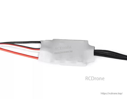T-Motor AT20A electronic speed controller (ESC) in white heat-shrink with power leads and signal wire