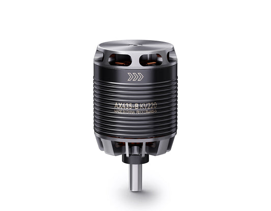 T-Motor AV435-B KV220 brushless drone motor with ribbed black housing and silver end caps