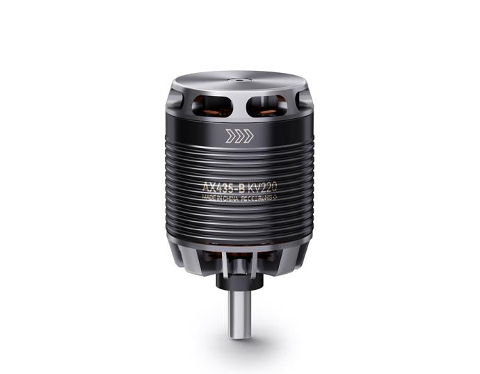T-Motor AT435-B KV220 brushless drone motor with black finned housing and exposed shaft
