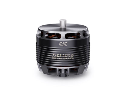 T-Motor AT525-A KV250 brushless outrunner motor with exposed windings and ribbed black housing