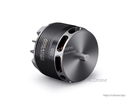 T-Motor brushless outrunner motor with black ribbed housing, ventilation cutouts, and protruding shaft
