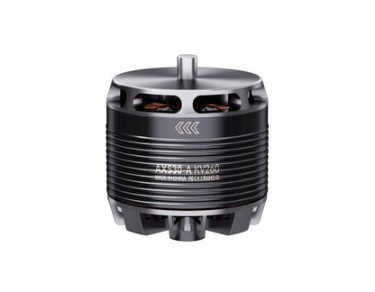 T-Motor AT4120 KV200 brushless motor with finned black housing, silver top plate, and central shaft