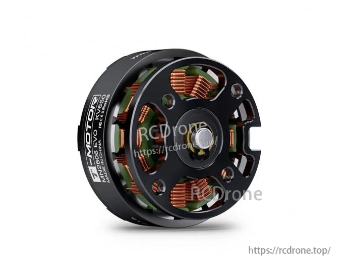T-Motor MN2806 KV650 multirotor brushless motor with black housing, copper windings, and mounting holes