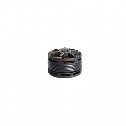 T-Motor brushless outrunner motor with black vented housing, gold accents, and exposed shaft