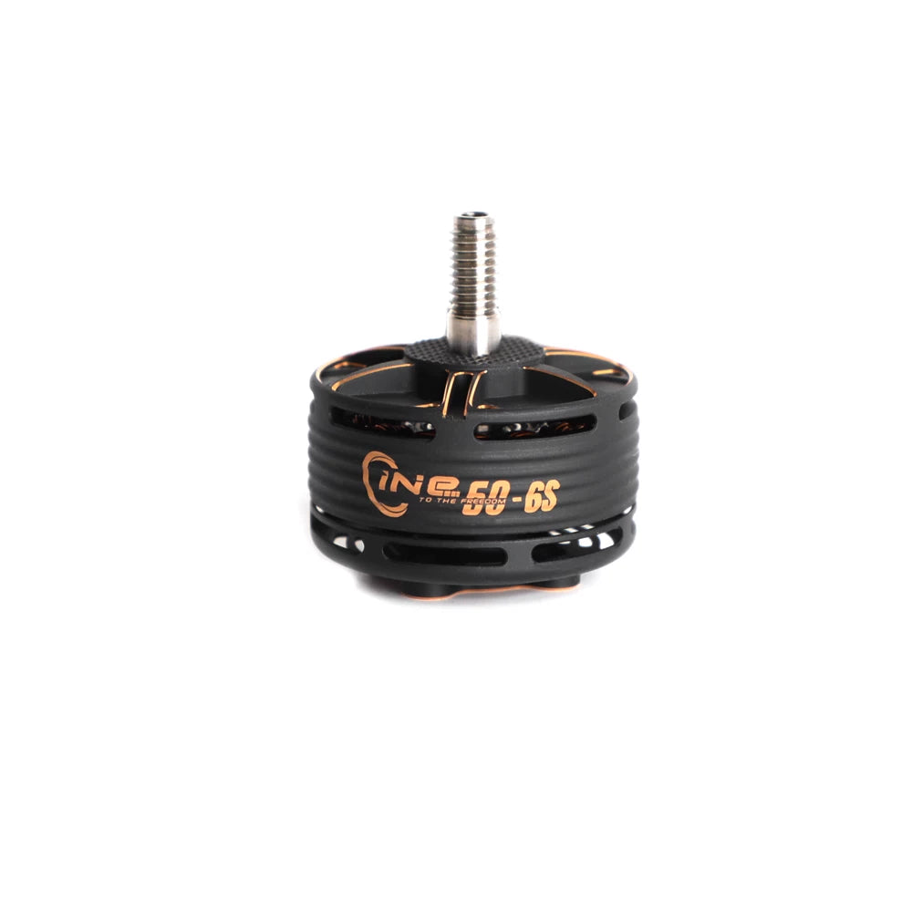 T-Motor CINE F60 Pro 6S brushless drone motor with threaded shaft and black anodized housing