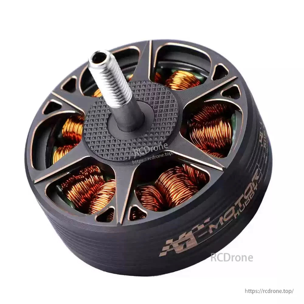 T-Motor Cine77 3610 brushless drone motor with open-frame housing, copper windings, and threaded prop shaft
