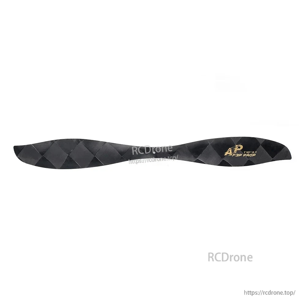 T-Motor FS10X3.1 carbon propeller with woven carbon fiber finish and T10-3.1 F3P markings