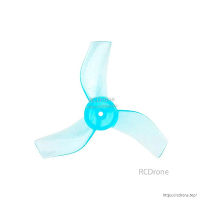 T-Motor M12199 Propeller, T-Motor M12199 three-blade drone propeller in translucent blue with centered mounting hole