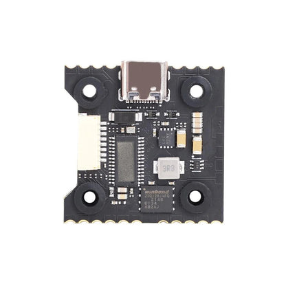 T-Motor MINI Racer F7 20x20 flight controller board with USB-C port, 4 mounting holes and JST connector