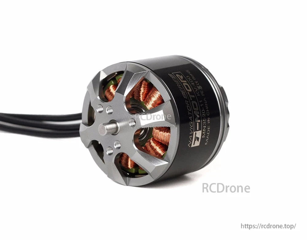 T-Motor MN4010 KV370 brushless outrunner motor with exposed copper windings and three lead wires