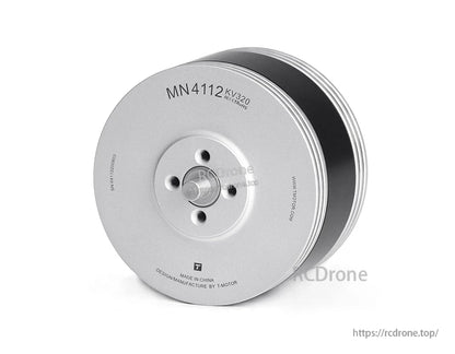 T-Motor MN4112 KV320 brushless motor front view with central shaft and four mounting holes