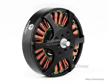 Black T-Motor antigravity brushless outrunner motor with exposed copper windings and central shaft