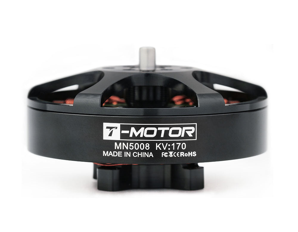 T-Motor MN5008 KV170 brushless drone motor, black housing with T-MOTOR logo and top mounting plate