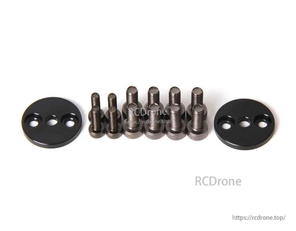 T-Motor hardware set with socket head screws and two round three-hole mounting plates