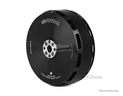 T-Motor MN1015 KV70 brushless drone motor with front mounting hub and black vented housing