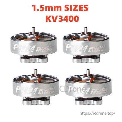 T-Motor P1804 brushless motor, 2400KV/3400KV, for 3-4 inch toothpick FPV drones, 1.5mm shaft, 3S-4S.