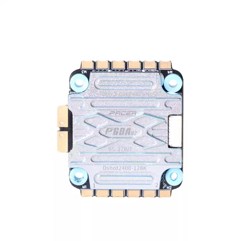 T-Motor P60A V2 4in1 ESC, T-Motor P60A V2 4-in-1 60A ESC with metal heatsink, 30.5x30.5mm mounting holes and solder pads