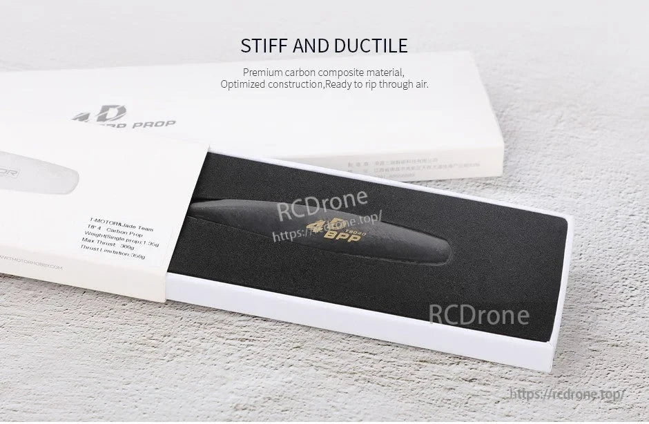 T-Motor T-Hobby BPP T8040 4D Carbon Propeller, T-Motor T-Hobby BPP 4D carbon propeller in branded box packaging with “4D prop BPP” marking on blade