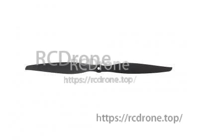 T-Motor T16*8 Black Carbon Polymer Propeller, Black T-Motor T16×8 carbon polymer propeller blade, single prop shown in side profile