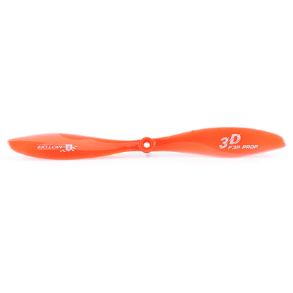 T-Motor T8044 Plastic Propeller, Orange T-Motor T8044 two-blade plastic propeller with center mounting hole and 3D F3P PROP marking