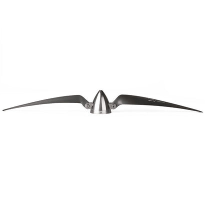 T-Motor TF15X8 fixed-wing folding propeller with two black blades and a silver hub/spinner